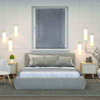 Veneziana PVC Vari Colori Lamelle Regolabili Varie Misure Privacy Protezione Solare Casa Ufficio Misura : 60 x 160 , Colore: Grigio