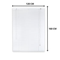 Veneziana PVC Vari Colori Lamelle Regolabili Varie Misure Privacy Protezione Solare Casa Ufficio Colore: Bianco, Misura : 120 x 160