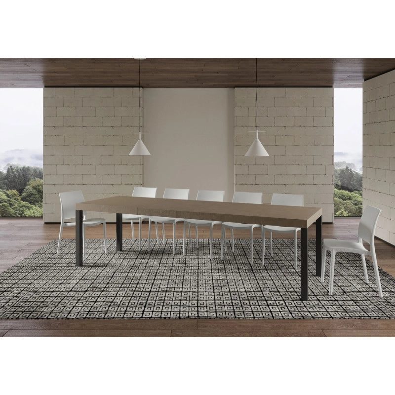 Tavolo allungabile 200/304x90 cm Everyday Premium telaio Antracite - Tortora