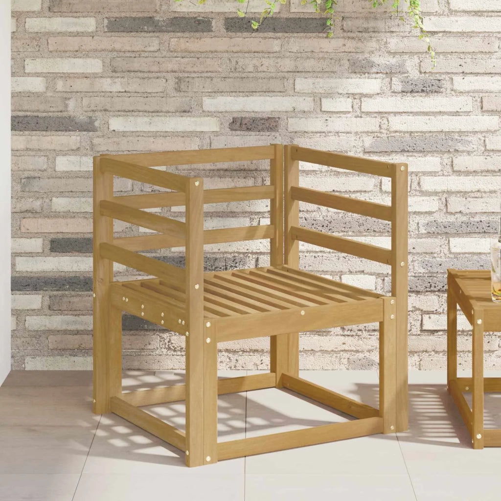 Set di divani da esterno Legno di Acacia Massello Bianco 3438958