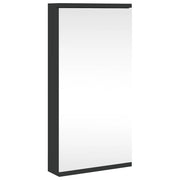Armadietto Angolare con Specchio da Bagno | Armadio da bagno Nero 30x24x60 cm