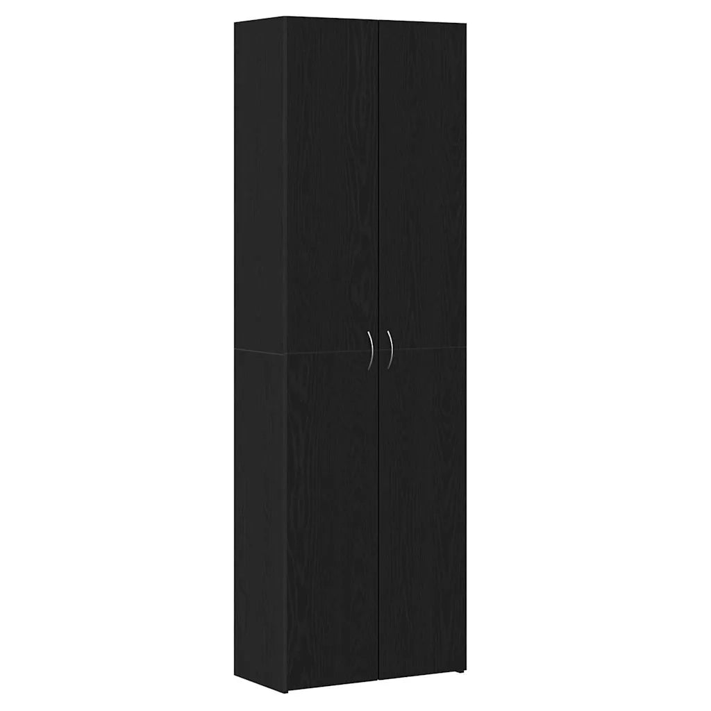 Mobile per Ufficio con lo scaffale Rovere Nero 60 x 32 x 190 cm CFW4524244