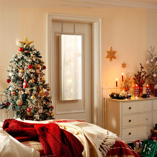 Valora ARMADIETTO PORTAGIOIE CON SPECCHIO JJC99WT da parete con interno in velluto bianco