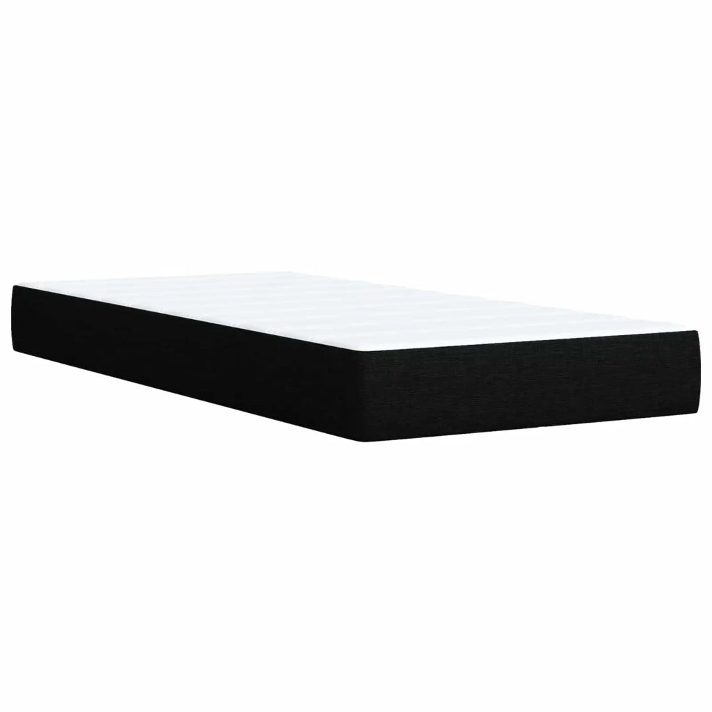 Letto con contenitore e materasso Nero 90 x 200 cm Tessuto 3459542