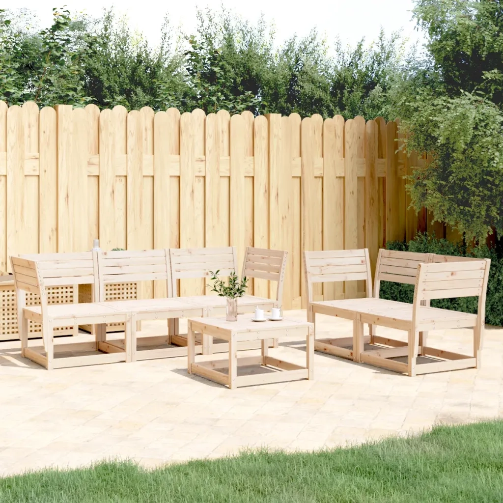 Set Divani da Giardino 5 pz | Set Salotto da Giardino in Legno Massello di Pino