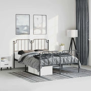 Giroletto con Testiera e Pediera Metallo Nero 135x190 cmcod mxl 84586