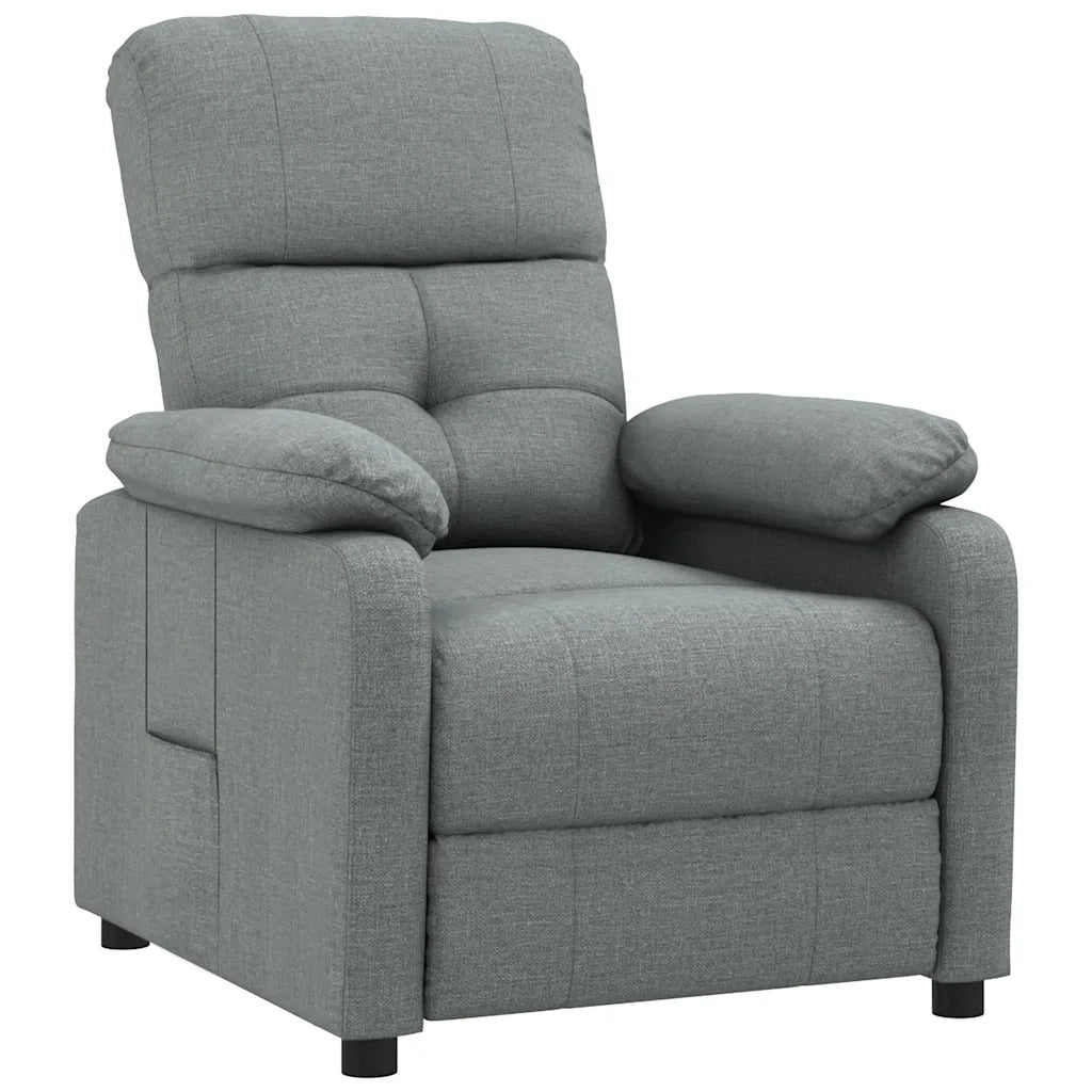 Poltrona | Sedia Relax Reclinabile in Tessuto Grigio Scuro