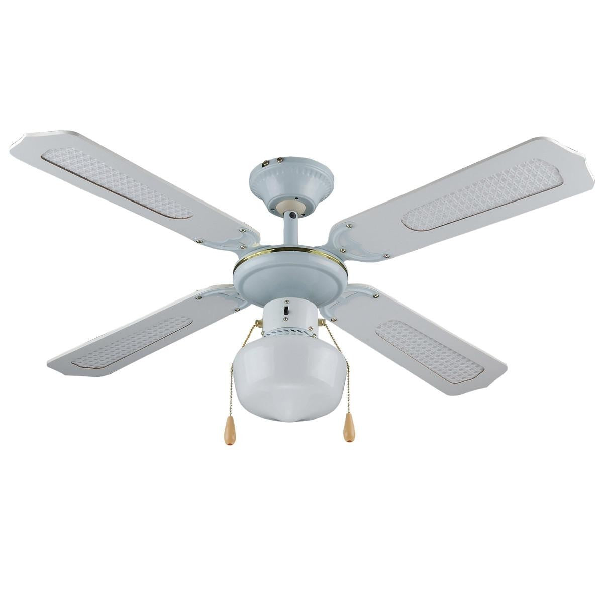 Ventilatore Vinco Da Soffitto 70912 Lampadario Con Luci 4 Pale 55W 3 Velocità
