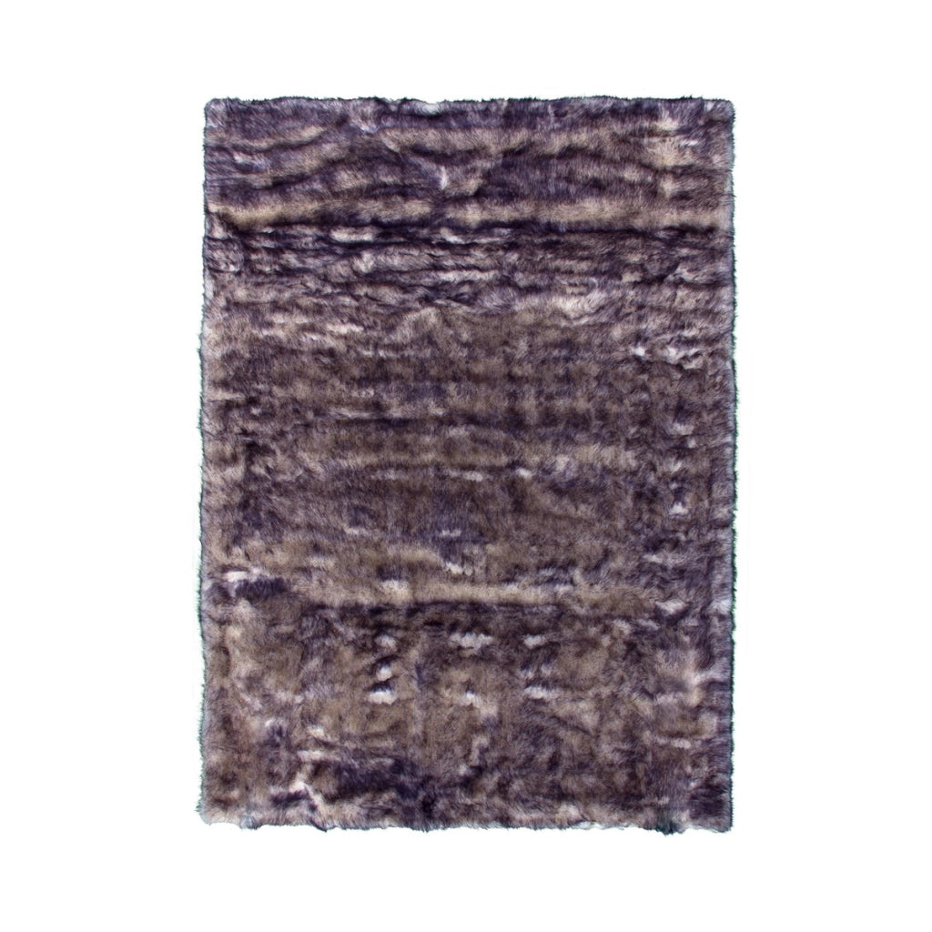 Tappeto Crown 100 in ecopelliccia bianca e lilla 160x230 cm