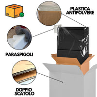 Scarpiera Salvaspazio Slim Metallo 3 Ante Vari Colori Dimensioni 105 x 50 x 15 cm Ripiani a Ribalta Sincronizzati Porta Scarpe Assemblata Ingresso Camera Colore: Nero