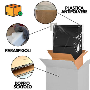 Scarpiera Salvaspazio Slim Metallo 3 Ante Vari Colori Dimensioni 105 x 50 x 15 cm Ripiani a Ribalta Sincronizzati Porta Scarpe Assemblata Ingresso Camera Colore: Nero