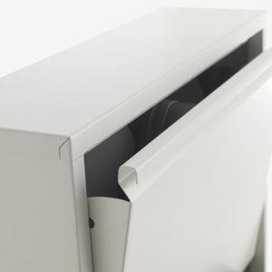 Scarpiera Salvaspazio Slim Metallo 3 Ante Vari Colori Dimensioni 105 x 50 x 15 cm Ripiani a Ribalta Sincronizzati Porta Scarpe Assemblata Ingresso Camera Colore: Bianco