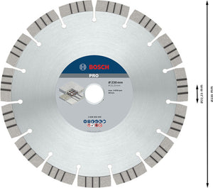 DISCO DIAMANTATO PRO CONCRETE BOSCH D.230mm 2608602655