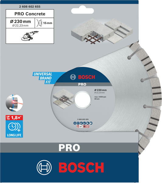 DISCO DIAMANTATO PRO CONCRETE BOSCH D.230mm 2608602655