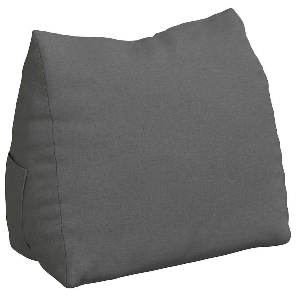 Cuscino per Schiena | Cuscino dorsale Grigio scuro 60 x 20 x 50 cm Tessuto