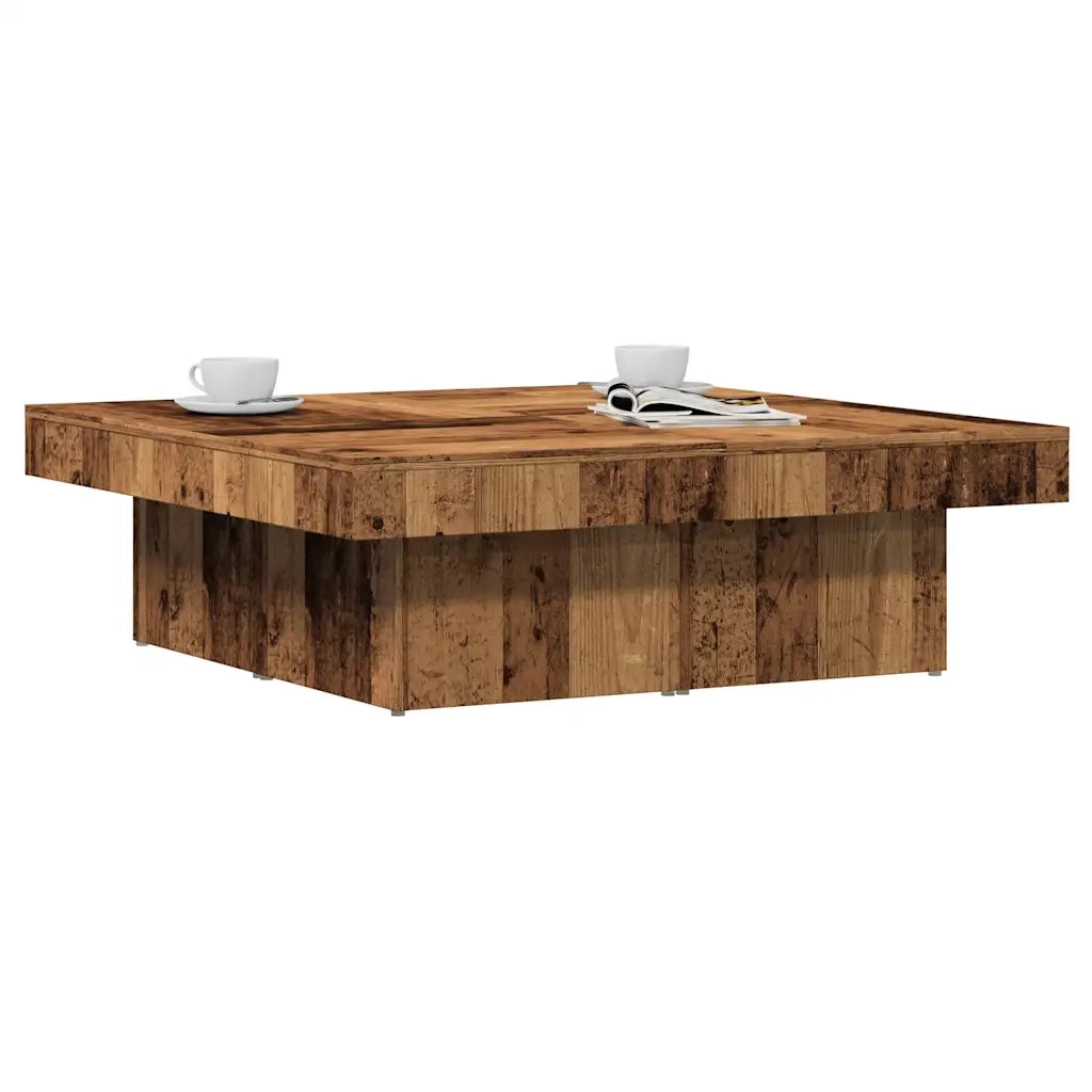 Tavolino da salotto | Tavolino da caff¨¨ | Tavolino da Soggiorno Legno Antico 90x90x28 cm in Truciolato
