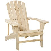 Sedia Adirondack in legno impermeabile; schienale alto e braccioli; comoda sedia da giardino