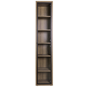 ANTA IN VETRO CON TELAIO IN ALLUMINIO NERO PER LIBRERIA SERIE DAVINCI CM.37,5X209,5H.
