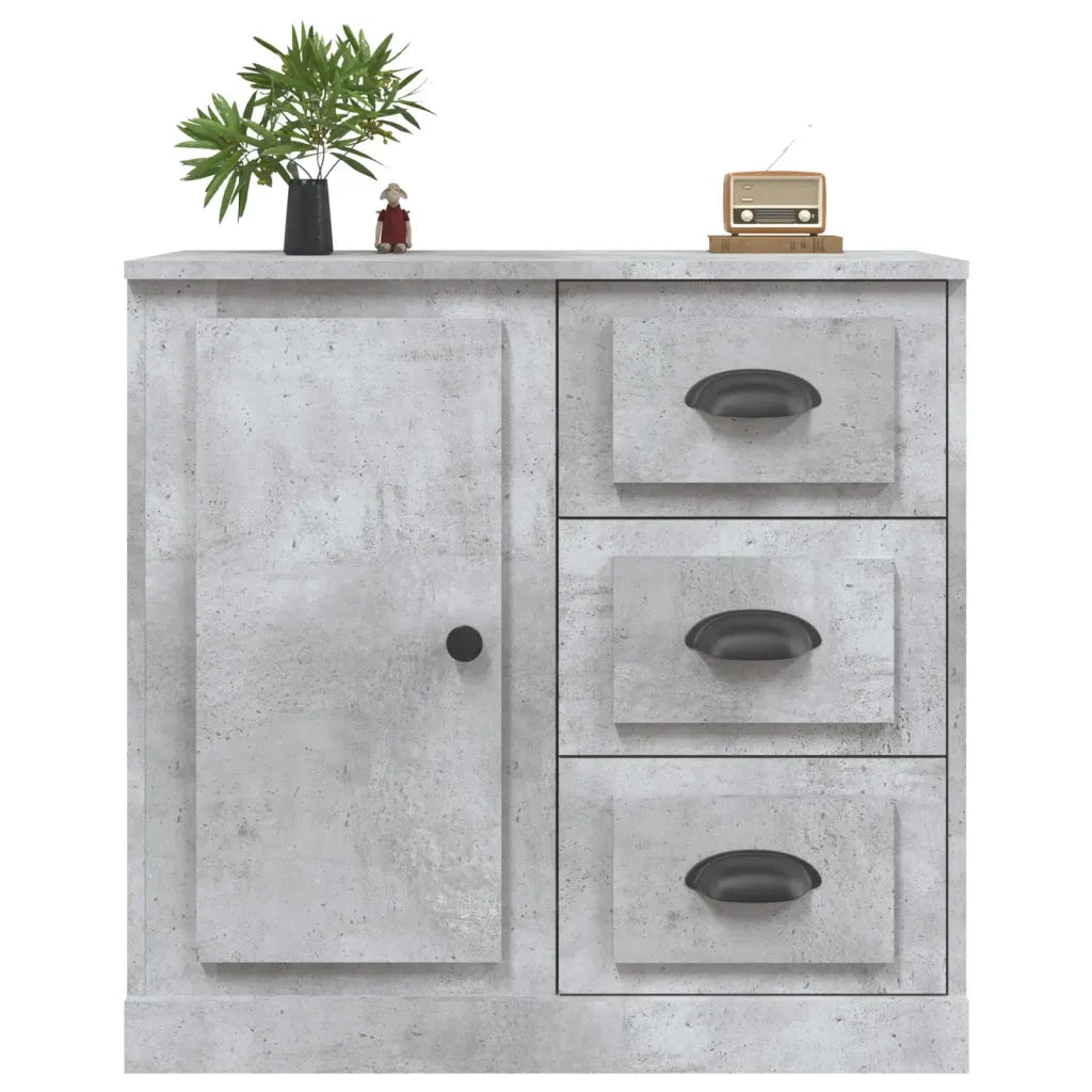 Credenza Grigio Cemento 70x35,5x67,5 cm in Legno Multistrato 816196