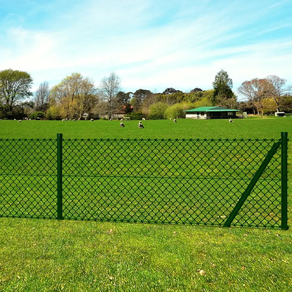 Recinzione a Rete con Pali e Spuntoni in Acciaio 0,8x25 m cod mxl 59768