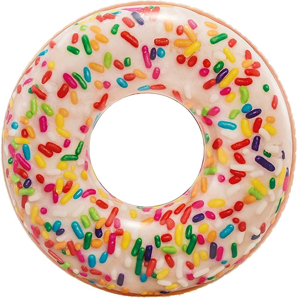 Trade Shop - Salvagente Donut Con Zuccherini Colorati Ciambella Gonfiabile 99x25cm Mare 56263 -