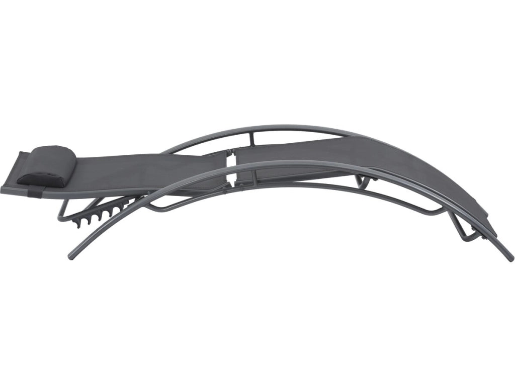 2 lettini in alluminio Beauty - PHOENIX - Grigio scuro / Argentato - set di 2