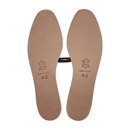 Soletta In Cuoio Naturale Ecologica - Misure da 36 a 47 EcoPrice® Numero Scarpa: 42