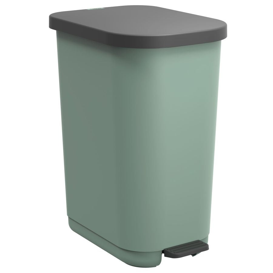 PATTUMIERA A PEDALE 25-40 LT VERDE RESEDA PLASTICA RICICLATA
