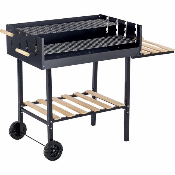 BARBECUE A CARBONE CON DOPPIA GRIGLIA 116X56 CM GAUCHO