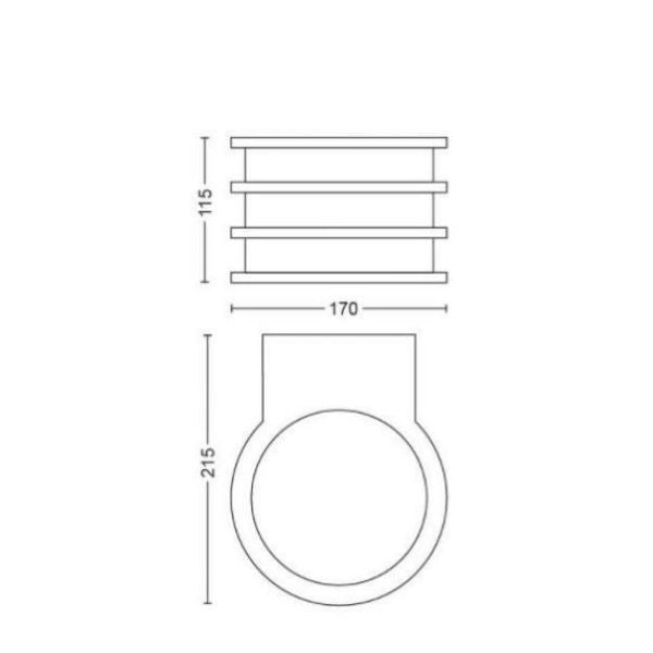 APPLIQUE PARETE DA ESTERNO CON LAMPADINA HUE LUCCA PHILIPS