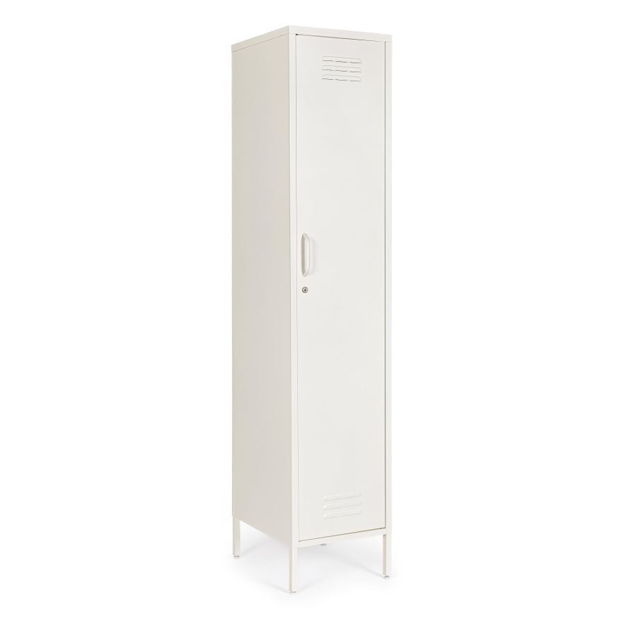 MOBILE METALLO BIANCO 1 ANTA CAMBRIDGE BIZZOTTO 46X38X185H CM