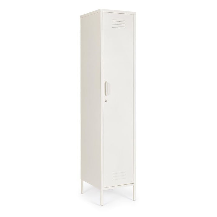 MOBILE METALLO BIANCO 1 ANTA CAMBRIDGE BIZZOTTO 46X38X185H CM
