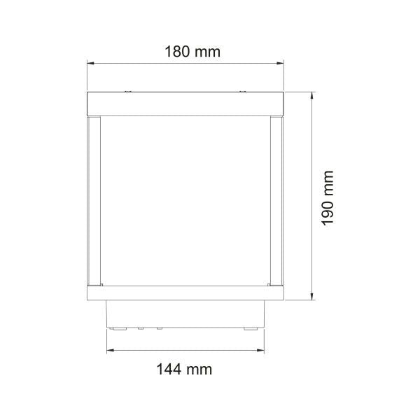 LAMPADA A RICARICA SOLARE NERA DA ESTERNO VISOR SOLAR BENEITO