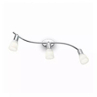 APPLIQUEPARETE/PLAFONIERASOFFITTO ORIENTABILE A 3 LUCI SNAKE IDEALLUX