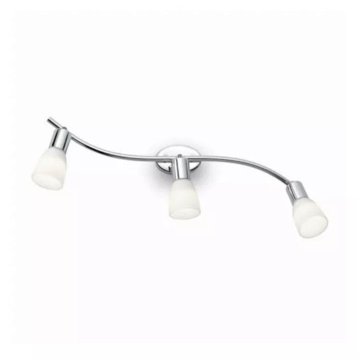 APPLIQUEPARETE/PLAFONIERASOFFITTO ORIENTABILE A 3 LUCI SNAKE IDEALLUX
