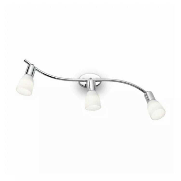 APPLIQUEPARETE/PLAFONIERASOFFITTO ORIENTABILE A 3 LUCI SNAKE IDEALLUX