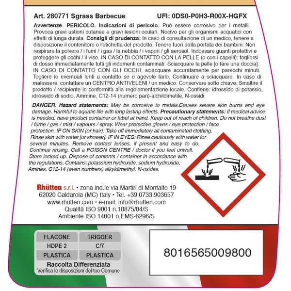 SGRASSATORE BARBECUE NEUTRON NO-GAS