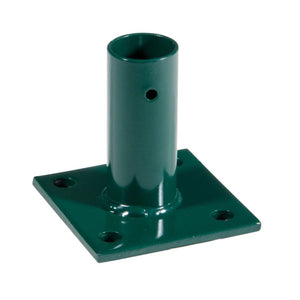 PIASTRA DI FISSAGGIO IN FERRO PER RECINZIONI VERDE PER PALO DIAM 6 CM