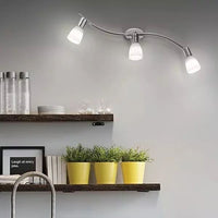 APPLIQUEPARETE/PLAFONIERASOFFITTO ORIENTABILE A 3 LUCI SNAKE IDEALLUX