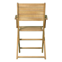 SEDIA PIEGHEVOLE LEGNO DI ACACIA CON BRACCIOLI 54X51,5X87 CM