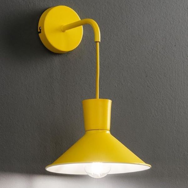 APPLIQUE DA PARETE GIALLA ELIO ONDALUCE