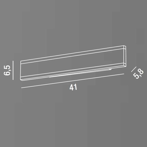 APPLIQUE DA PARETE BIEMISSIVA BIANCA KANTE PERENZ