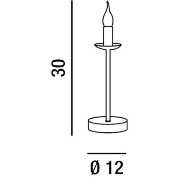 LUME DA TAVOLO TORTORA DUCALE PERENZ
