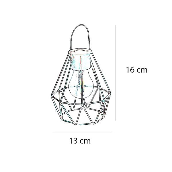 LANTERNA A RICARICA SOLARE DA ESTERNO DUSSELDORF LUXFORM