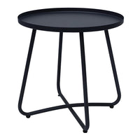 TAVOLINO DA GIARDINO ESTERNO ROTONDO ANTRACITE IN FERRO D45X48H CM RIGAMONTI