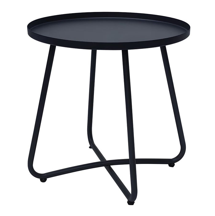 TAVOLINO DA GIARDINO ESTERNO ROTONDO ANTRACITE IN FERRO D45X48H CM RIGAMONTI