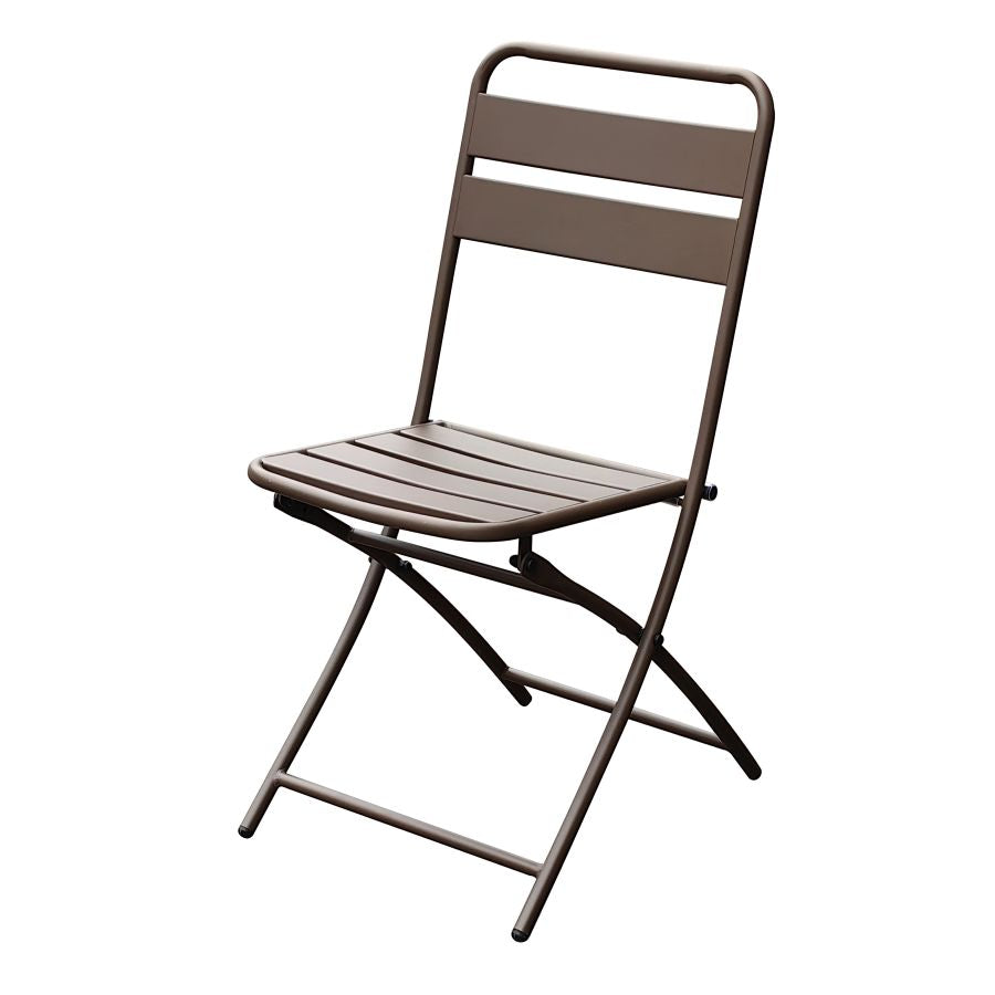 SEDIA PIEGHEVOLE DA GIARDINO ESTERNO BRONZO A LISTELLI  CM RIGAMONTI