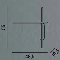 APPLIQUE DA PARETE IN METALLO COLORE NERO 20W 1600LM CCT TANGE PERENZ