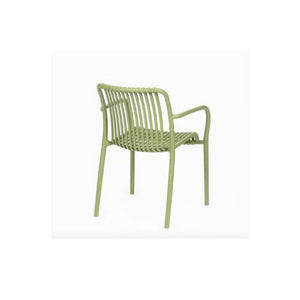 SEDIA DA GIARDINO ESTERNO NIVES VERDE IN POLIPROPILENE 58X42X81 CM