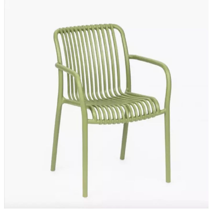SEDIA DA GIARDINO ESTERNO NIVES VERDE IN POLIPROPILENE 58X42X81 CM